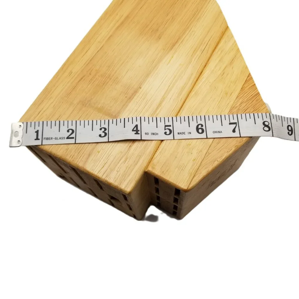 Zwilling J.A. Henckels 20 Slot Wooden Knife Block Angled Countertop